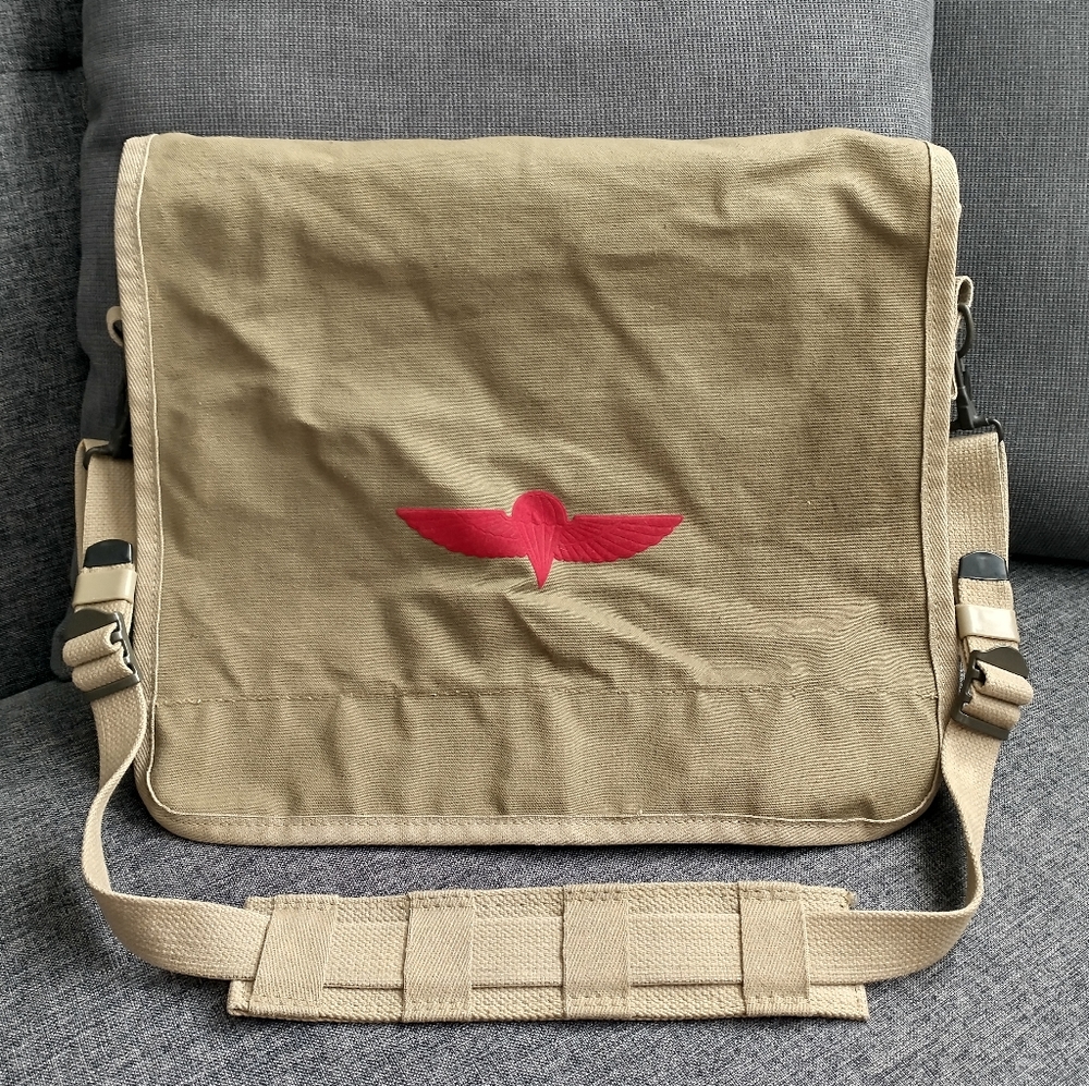 Vintage 1980s Banana Republic Israeli Paratrooper Messenger Bag